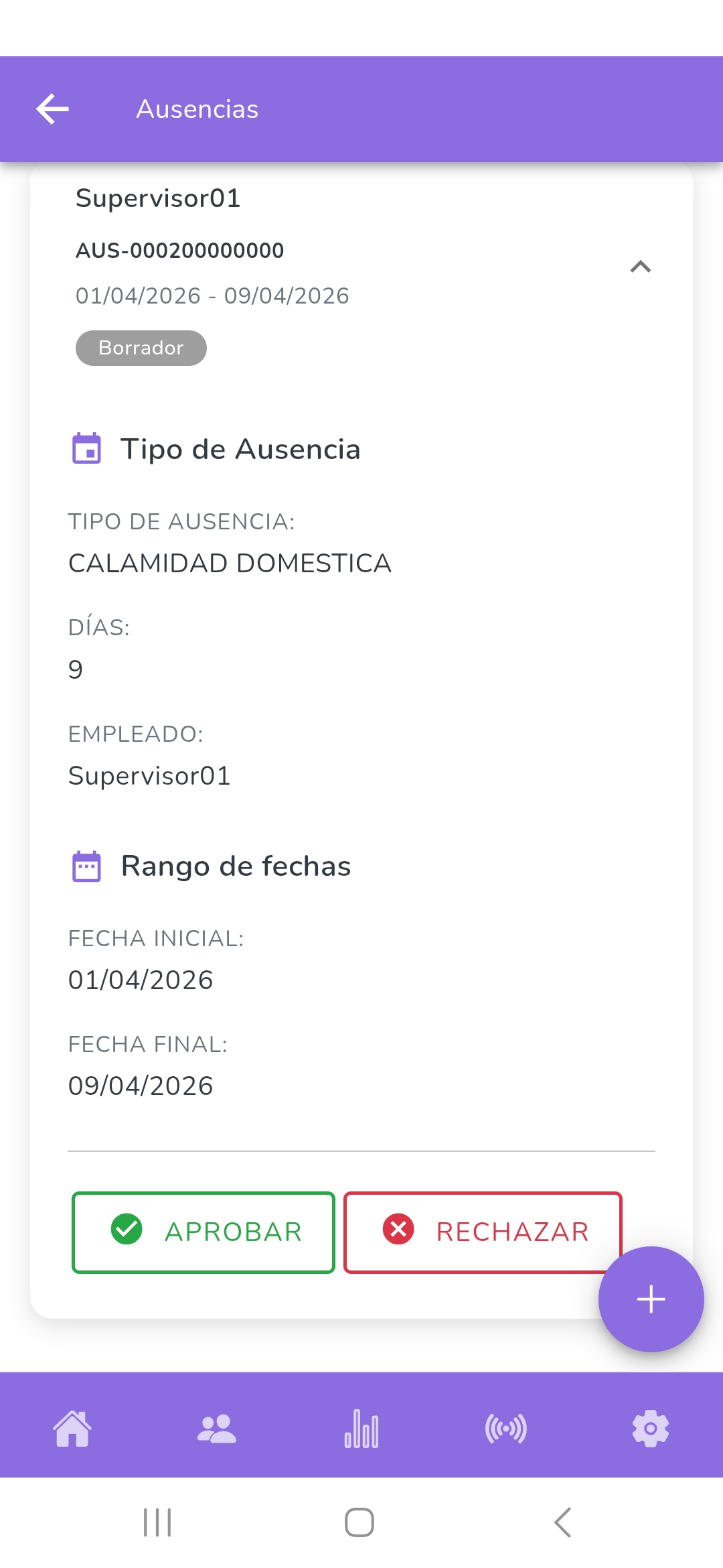 Control de Ausencias